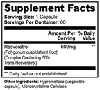 Vital Longevity - Resveratrol 50% 600mg