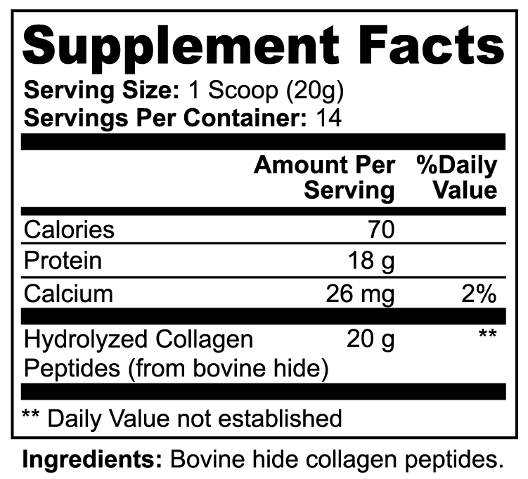 Vital Collagen - Hydrolyzed Collagen Peptide Powder